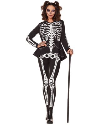 half skeleton costume