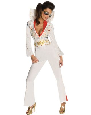 Deluxe Elvis Costume Mens Elvis 50s Fancy Dress King Of Rock N Roll
