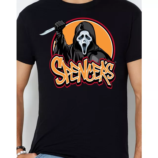 Ghost Face Spencer's Logo T Shirt at Spencer's