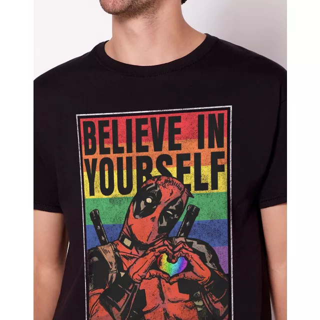 Believe In Yourself Rainbow Deadpool T Shirt at Spencer's
