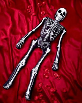 5.25 Ft Gothic Noir Skeleton Pillow