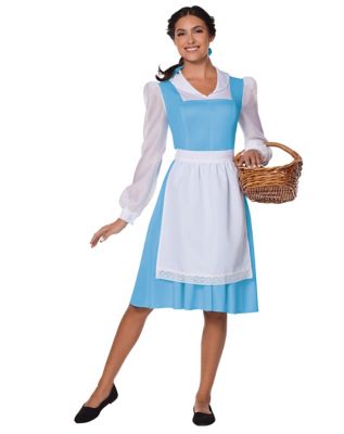 Adult Belle Blue Dress Costume - Disney Princess - Spirithalloween.com