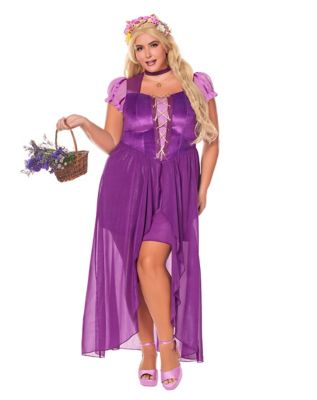 Adult Rapunzel Plus Size Costume - Disney Princess - Spirithalloween.com