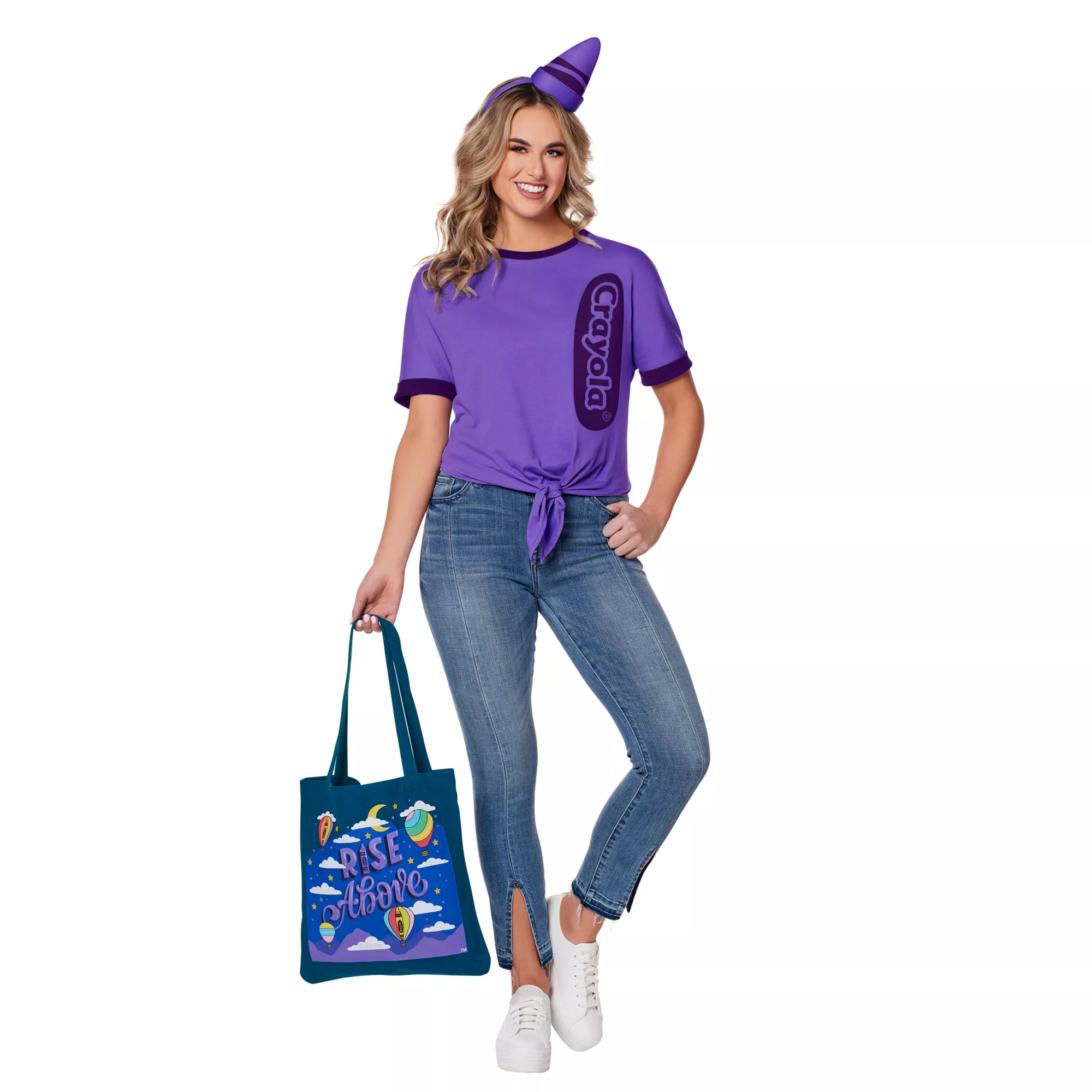 Adult Rise Above Purple Crayon Costume Kit - Crayola at Spirit Halloween