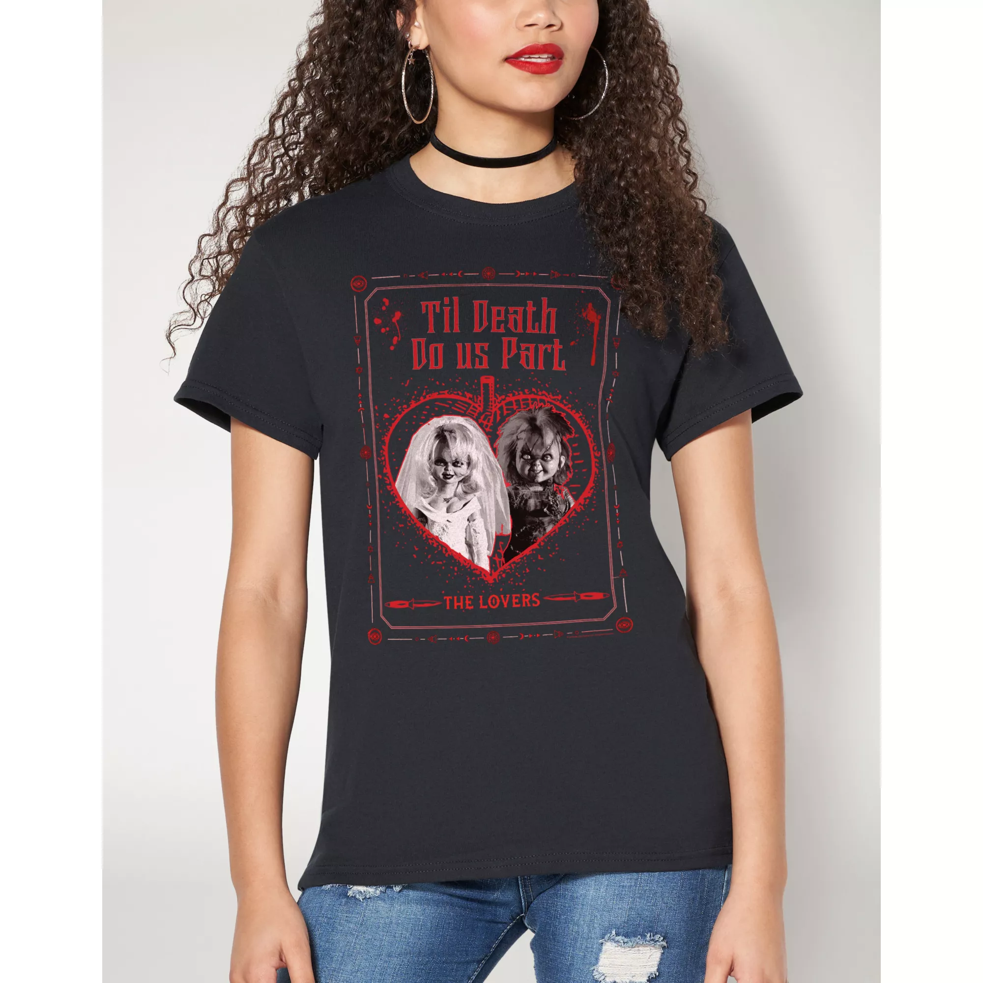 Til Death Do Us Part Chucky and Tiffany T Shirt at Spencer's