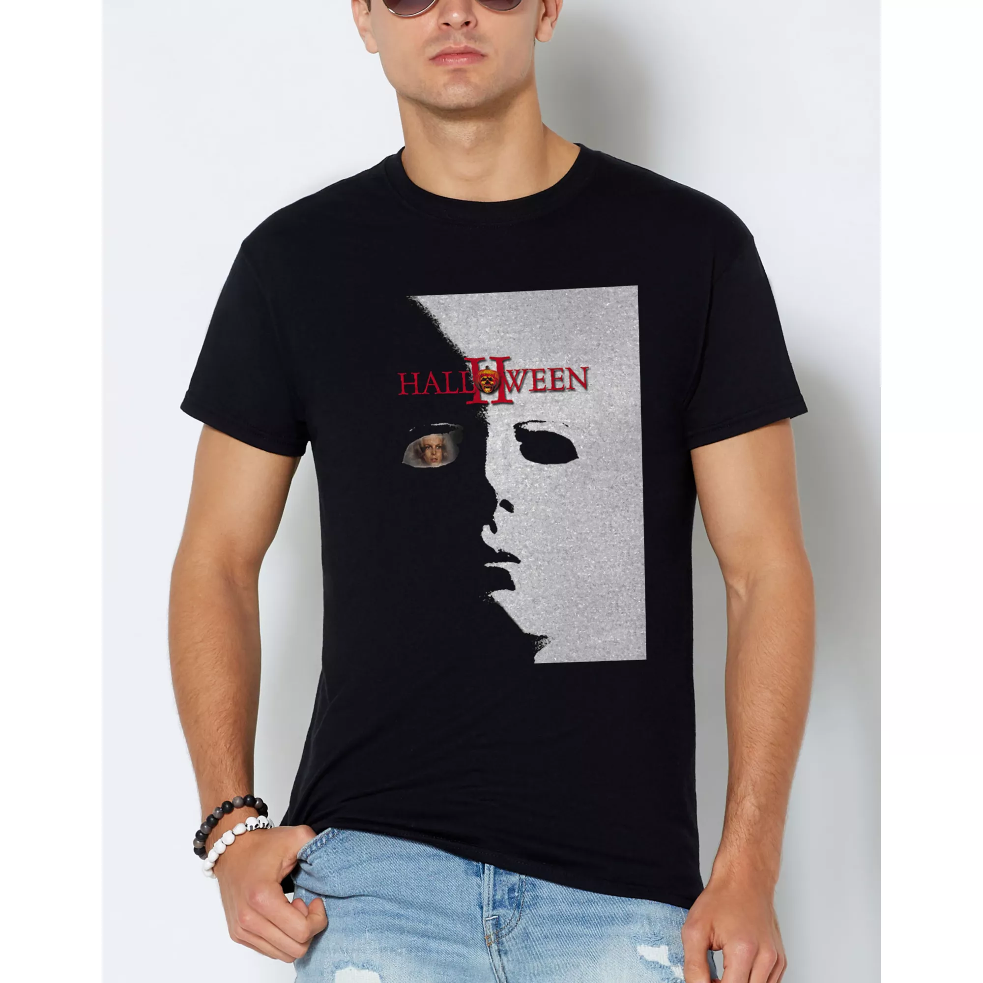 Halloween II Split Face T Shirt at Spencer's