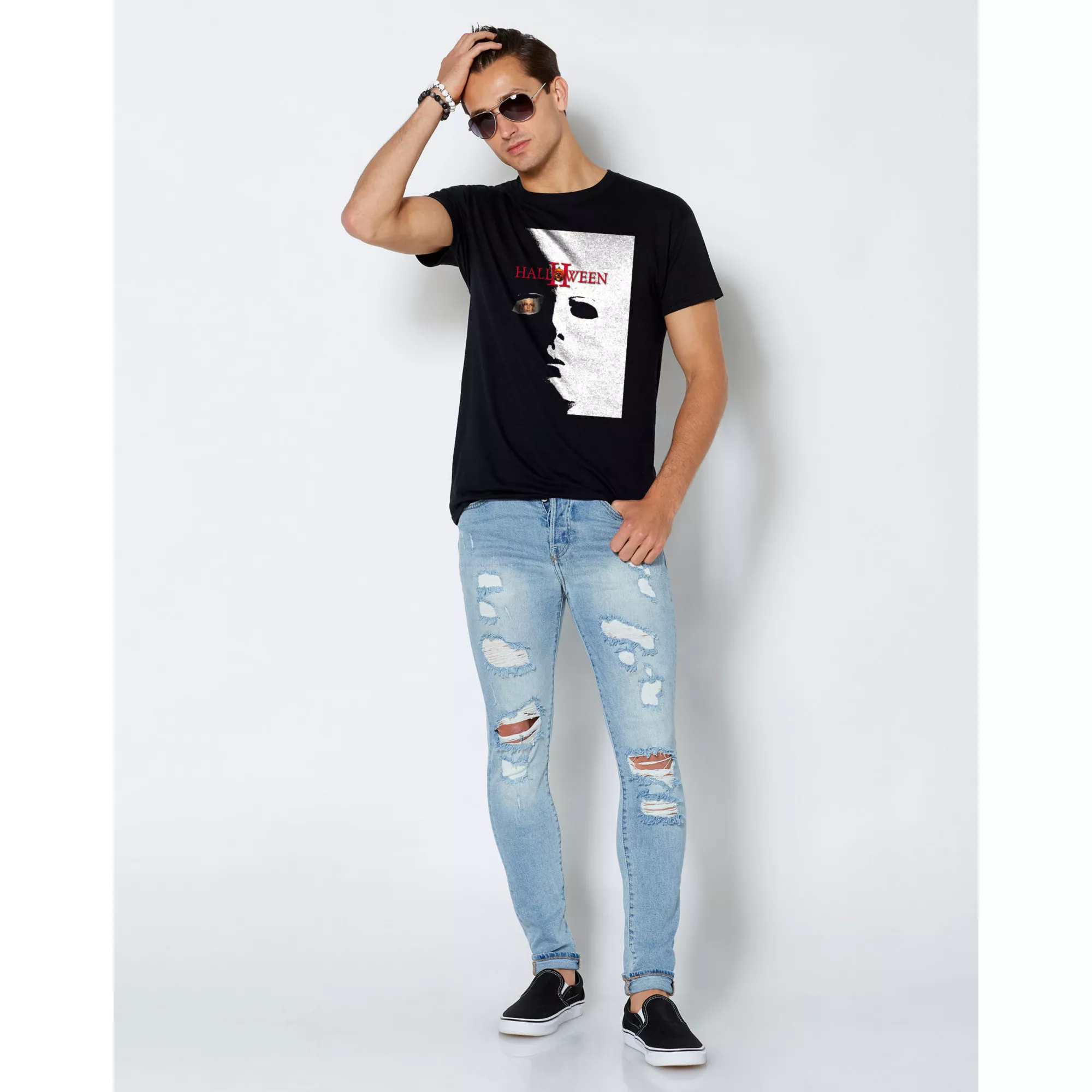 Halloween II Split Face T Shirt at Spencer's