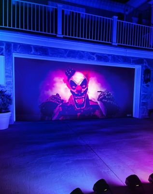 Creepy Carney Garage Double Door Cover
