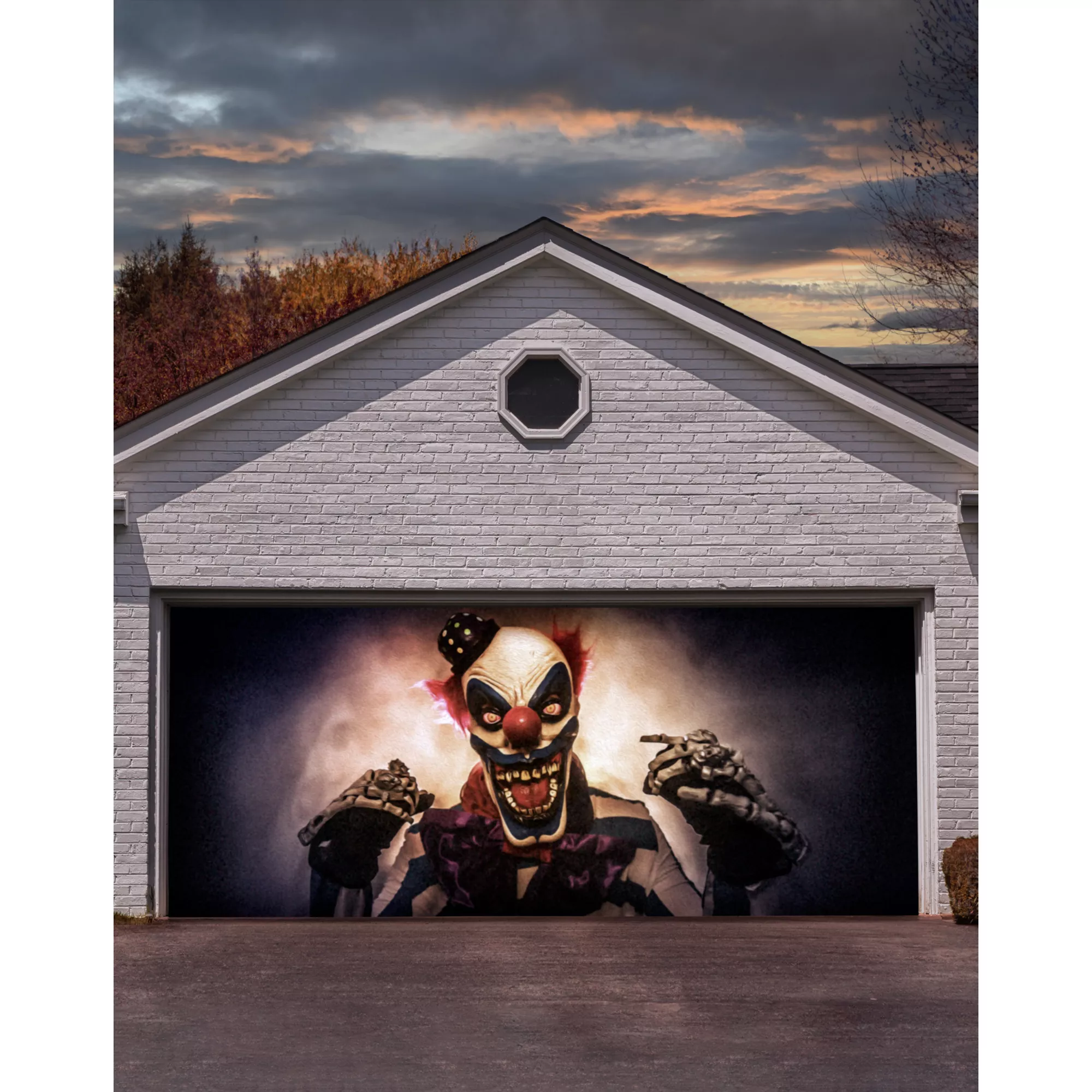 Creepy Carney Garage Double Door Cover at Spirit Halloween