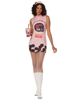 Adult Strawberry Slush Dress Costume - Kung Fu Tea