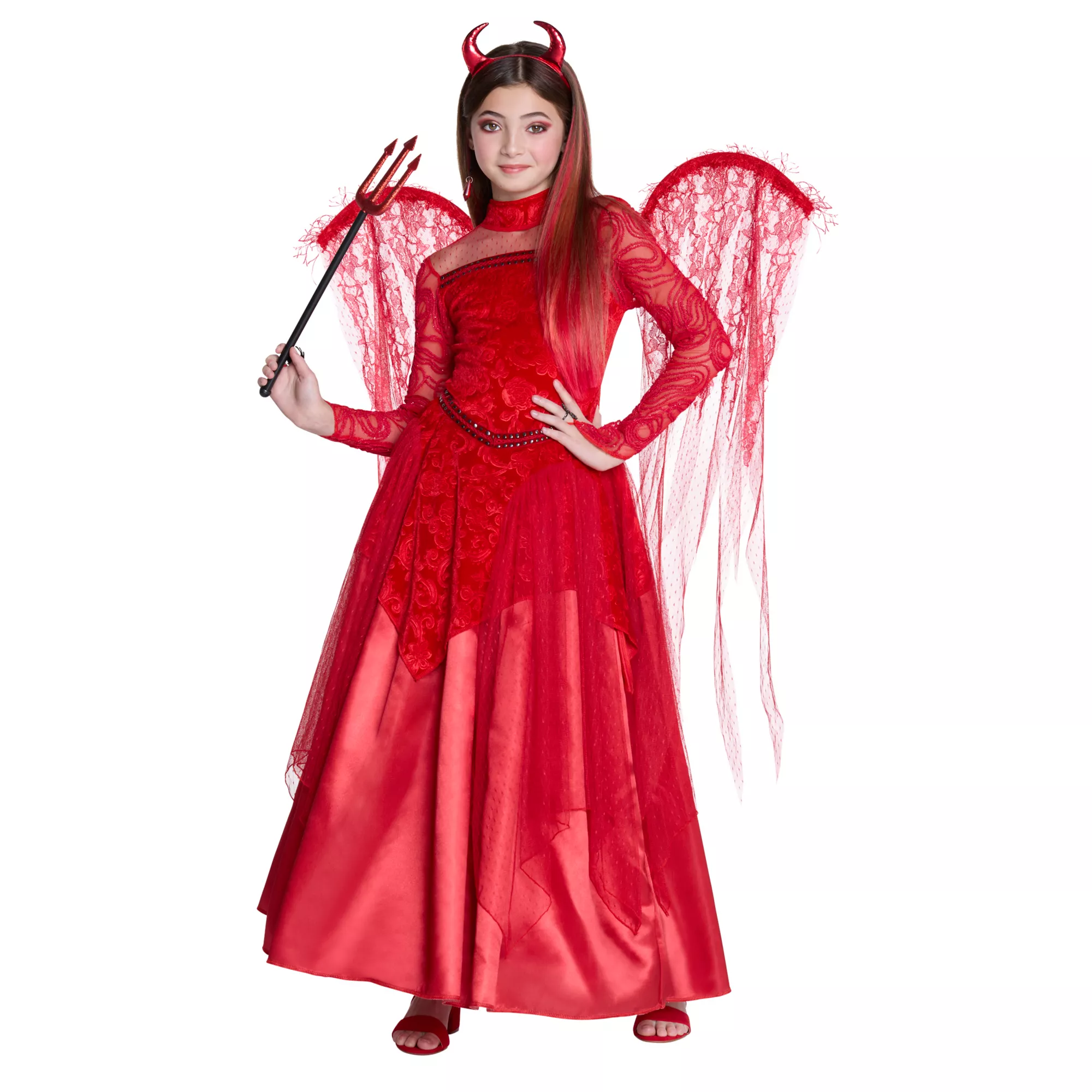 Kids Red Devil Dress Costume - The Signature Collection at Spirit Halloween