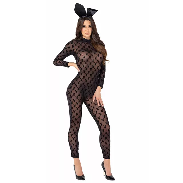Adult Sheer Bunny Bodysuit - Playboy at Spirit Halloween