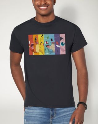Rainbow Characters T Shirt - Pokmon, Black, Medium - Spirit Halloween
