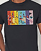 Rainbow Characters T Shirt - Pokémon