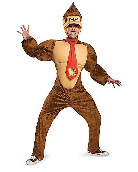 Adult Donkey Kong Muscle Plus Size Costume - Super Mario Bros
