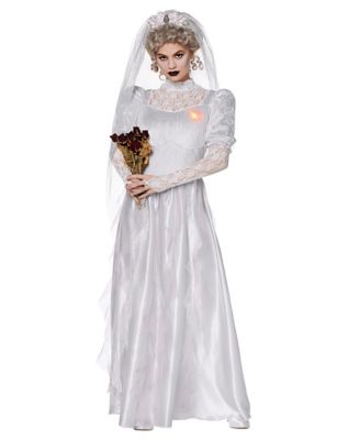 Haunted Bride Costume Womens White Dress