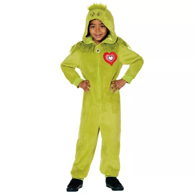 Kids The Grinch Jumpsuit Costume - Dr. Seuss at Spirit Halloween