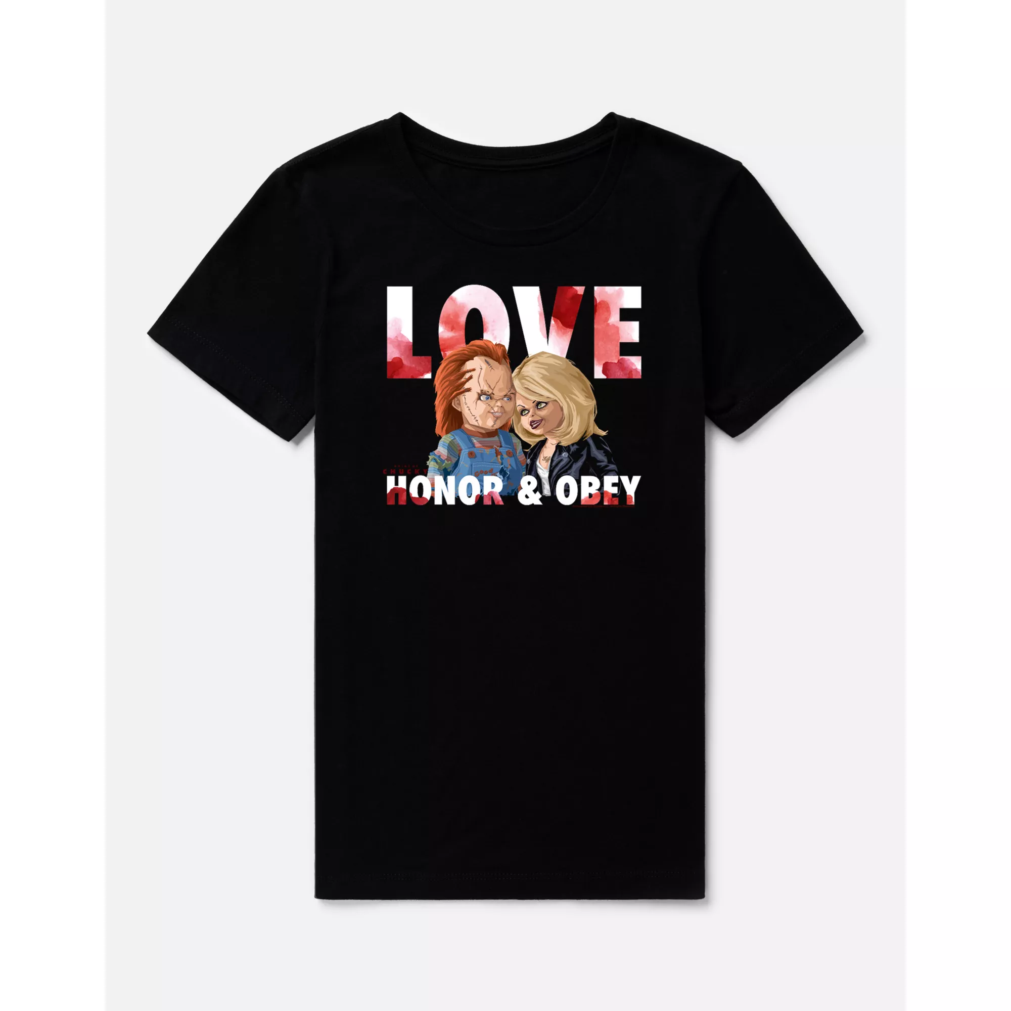 Chucky Love Honor & Obey T Shirt - Bride of Chucky at Spencer's