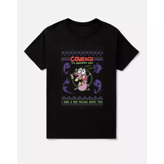Courage Ugly Sweater T Shirt - Courage the Cowardly Dog at Spencer's