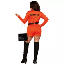 Adult Inmate Plus Size Jumpsuit Costume at Spirit Halloween