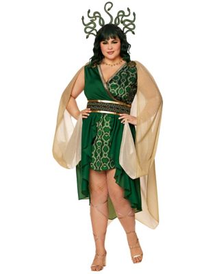 Adult Serpent Queen Plus Size Costume, Green, 2X - Spirit Halloween
