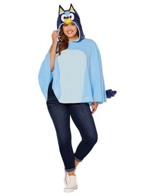 Adult Bluey Plus Size Poncho Costume Top