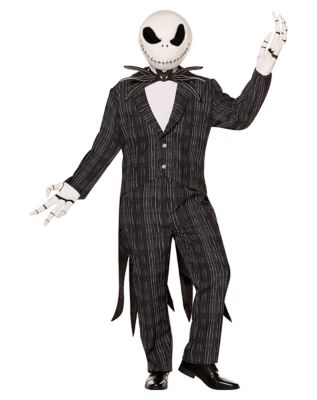 Adult Jack Skellington Plus Size Costume Deluxe - The Nightmare Before, Black/White, 2X - Spirit Halloween