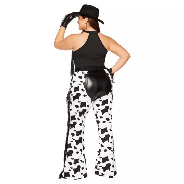 Adult Cow Print Plus Size Chaps - Spirithalloween.com