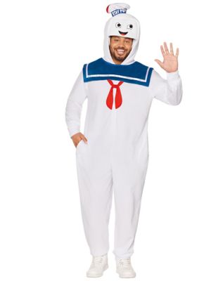 Adult Stay Puft Plus Size Jumpsuit Costume - Ghostbusters, Blue/White, 2X - Spirit Halloween