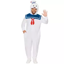Adult Stay Puft Plus Size Jumpsuit Costume - Ghostbusters at Spencer's