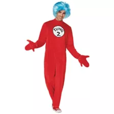 Adult The Thing Plus Size Jumpsuit Costume - The Cat in the Hat at Spirit Halloween