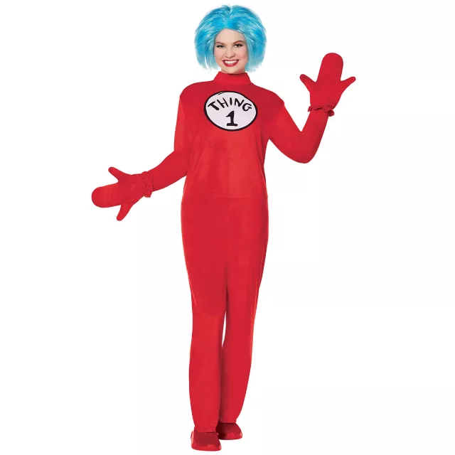 Adult The Thing Plus Size Jumpsuit Costume - The Cat in the Hat at Spirit Halloween