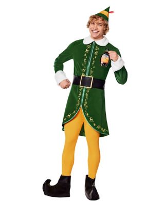 Adult Plus Size Buddy the Elf Costume - Elf, Yellow/Green, 2X - Spirit Halloween