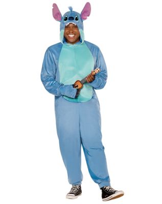 Adult Stitch Plus Size Jumpsuit Costume - Lilo & Stitch, Blue, 2X - Spirit Halloween