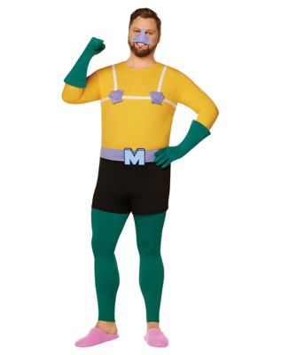 Adult Mermaid Man Plus Size Costume - SpongeBob SquarePants, Yellow/Black/Red, 2X - Spirit Halloween