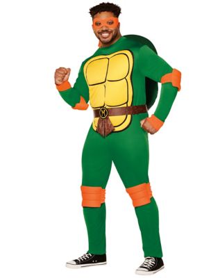 Adult Michelangelo Plus Size Costume - Teenage Mutant Ninja Turtles, Green, 2X - Spirit Halloween