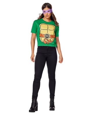 Adult Teenage Mutant Ninja Turtles T Shirt Plus Size Costume Kit, Green, 2X - Spirit Halloween