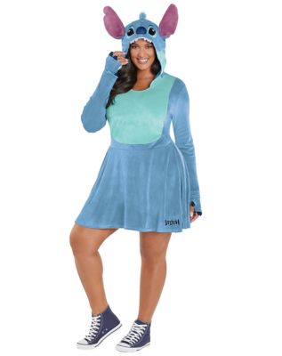 Adult Stitch Plus Size Dress Costume - Lilo & Stitch, Blue, 2X - Spirit Halloween