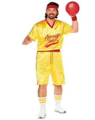Adult Average Joe's Plus Size Costume - Dodgeball, Yellow/Black/Red, 2X - Spirit Halloween