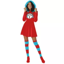 Adult Thing 1 Dress Plus Size Costume - Dr. Seuss at Spirit Halloween
