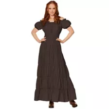 Adult Brown Peasant Dress at Spirit Halloween