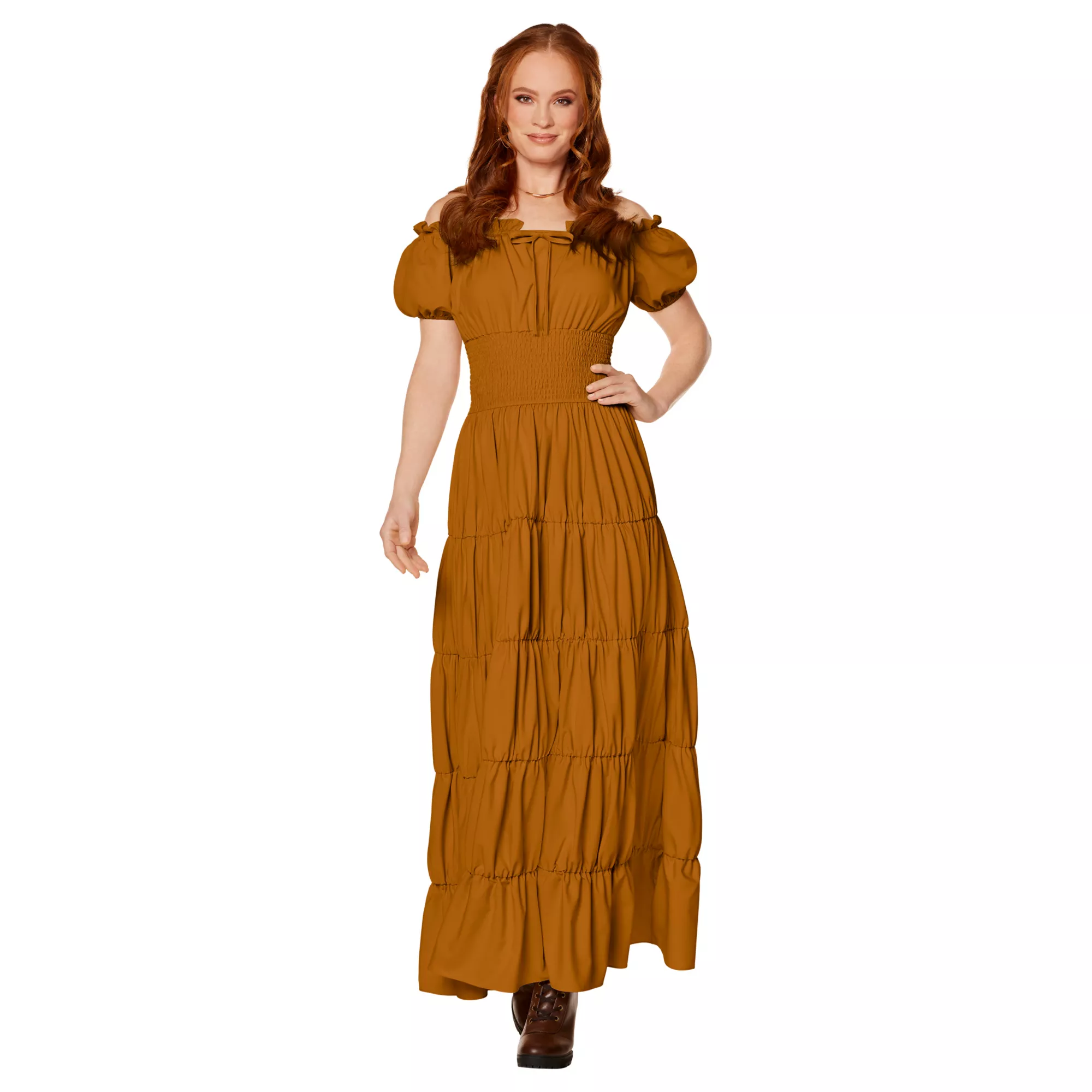 Adult Mustard Peasant Dress at Spirit Halloween