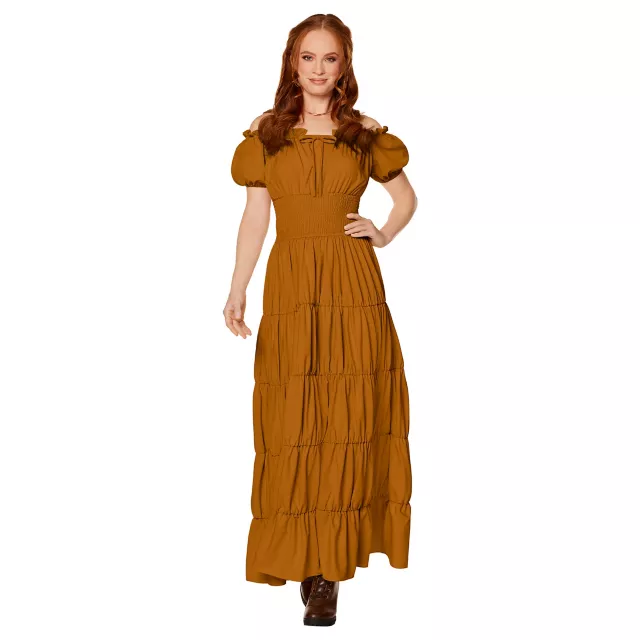 Adult Mustard Peasant Dress at Spirit Halloween