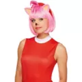 Amy Rose Wig with Ears - Sonic the Hedgehog at Spirit Halloween