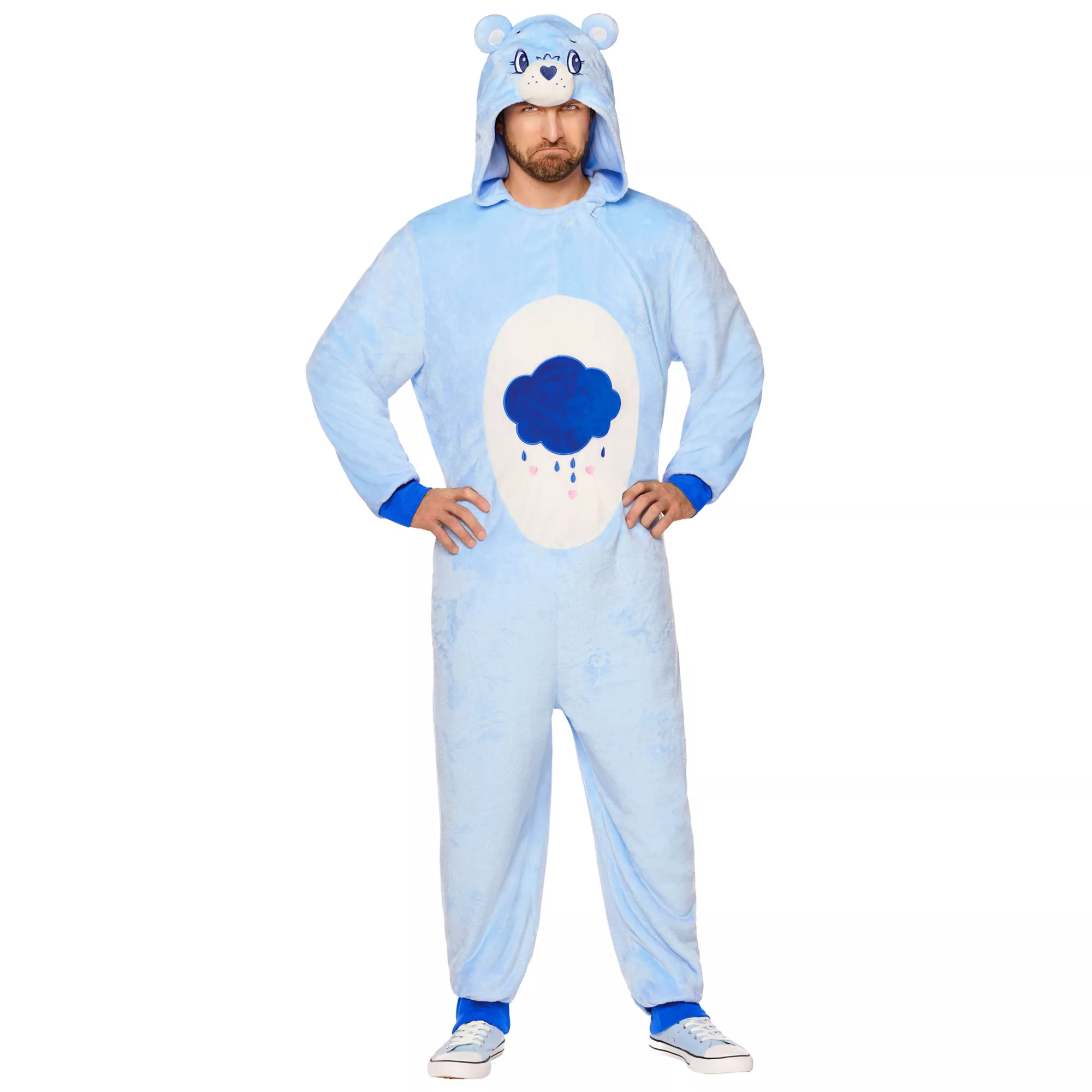 Adult Grumpy Bear Jumpsuit Costume - Care Bears at Spencer's