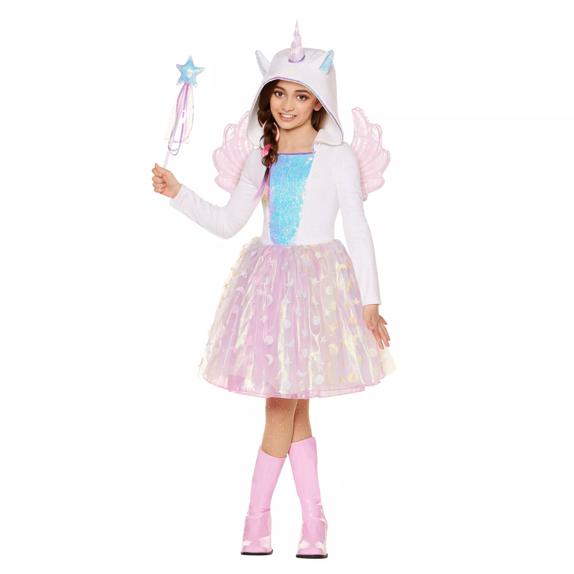 Kids White Unicorn Dress Costume at Spirit Halloween