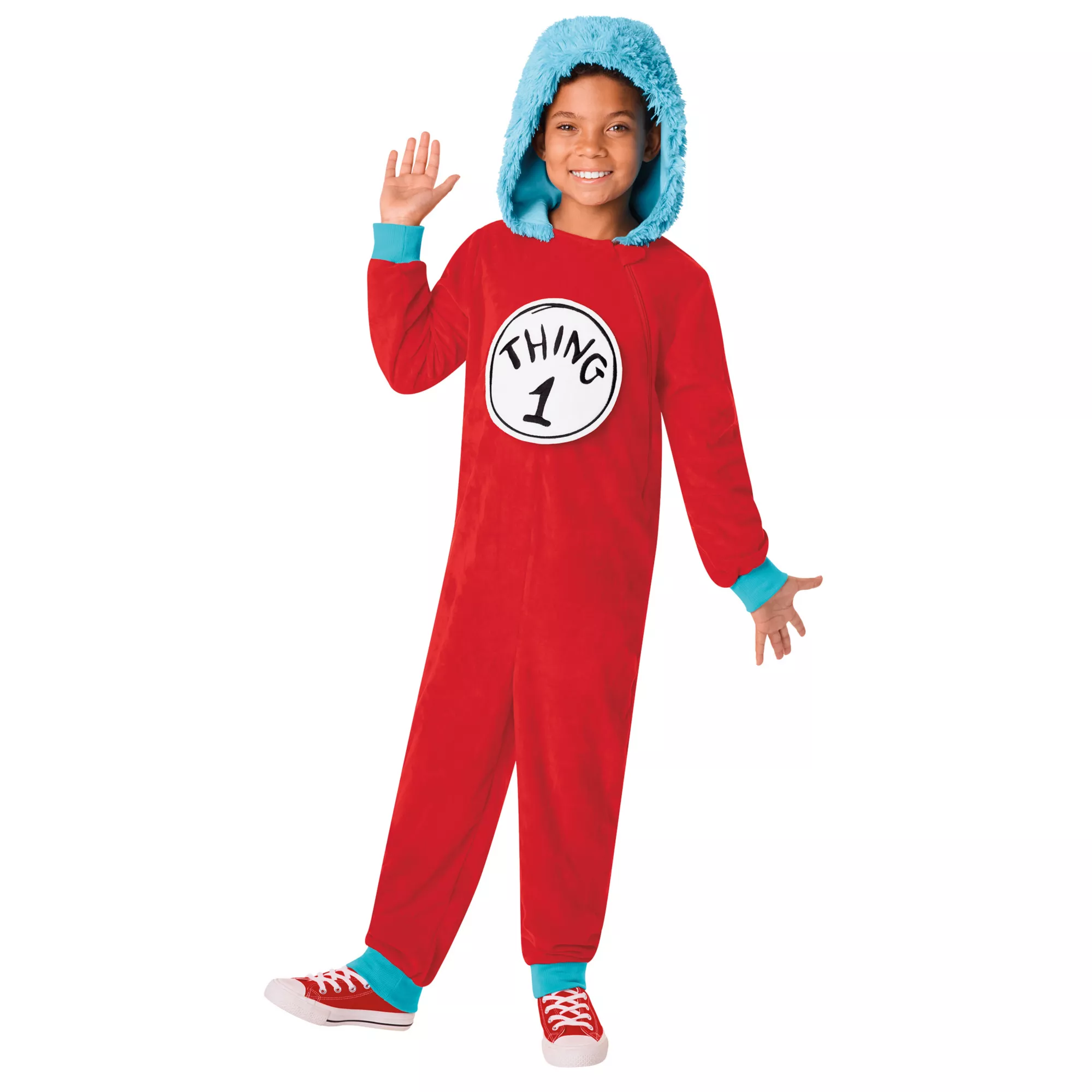 Kids Thing 1 and 2 Jumpsuit Costume - The Cat in the Hat at Spirit Halloween