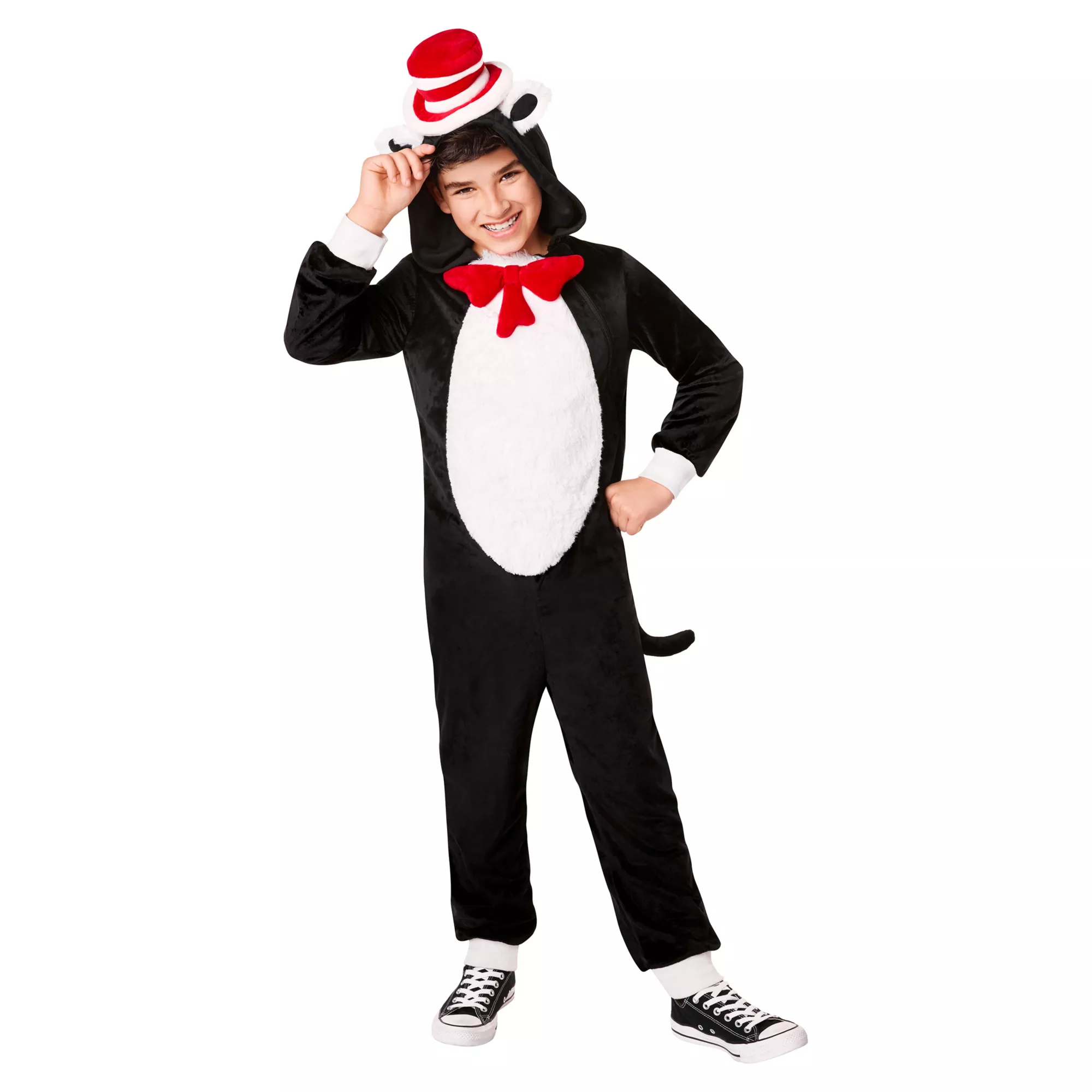 Kids Cat in the Hat Jumpsuit Costume – Dr. Seuss at Spirit Halloween