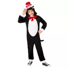 Kids Cat in the Hat Jumpsuit Costume – Dr. Seuss at Spirit Halloween