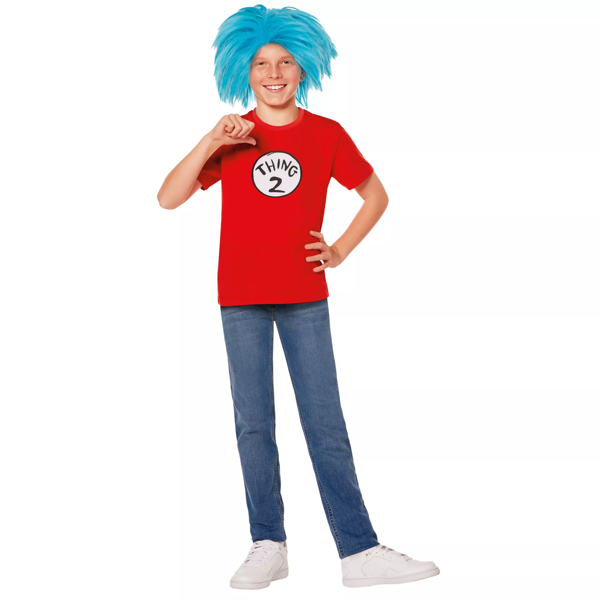 Kids Thing 1 and Thing 2 Costume Kit - The Cat in the Hat at Spirit Halloween